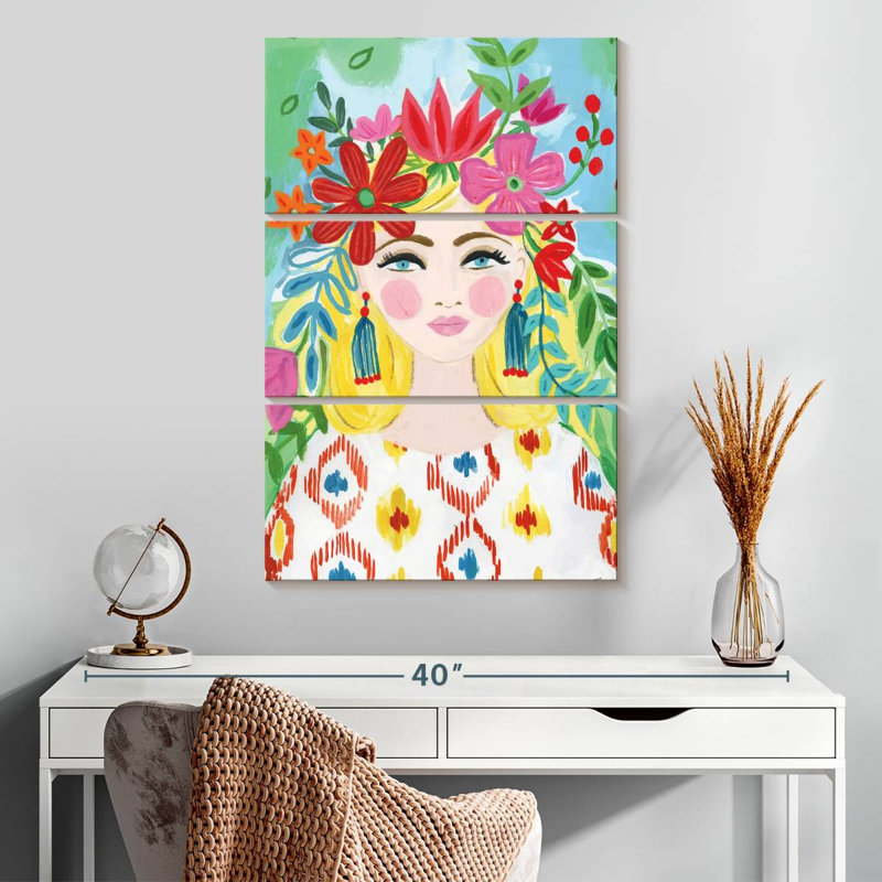 Leisha Boho Girl I, 32" H x 20" W
