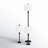 Lolley 57.5" Black Traditional Metal Floor Lamp and Table Lamp Set with Dimmable Lighting Floor Lamp