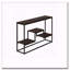 Table d'appoint, console, vestibule, étroit, canapé, salon, chambre à coucher, stratifié brun, métal noir, contemporain, moderne