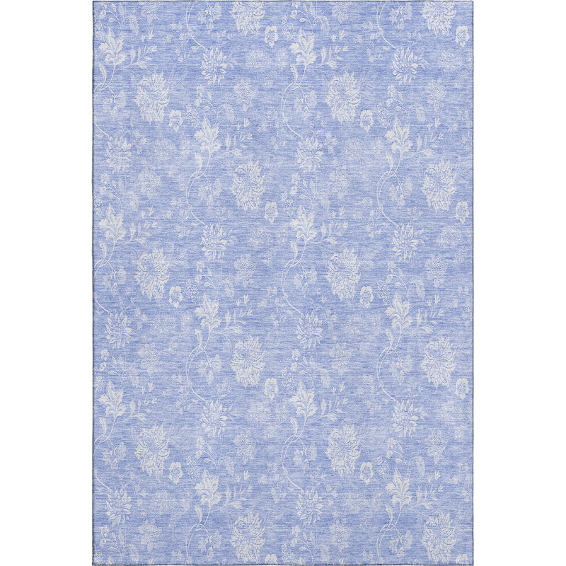 Premium Machine Washable Prisco Sky Rug, Rectangle 8' x 10'