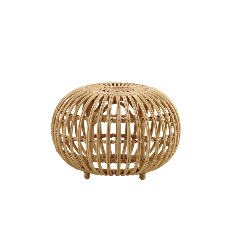 Petit repose-pieds en rotin Franco Albini, Naturel