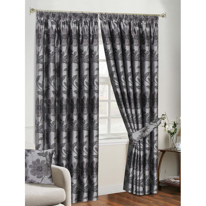 Mequon Room Darkening Curtain Pair, 168 W x 137 D cm, Red
