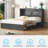 Queen Solid Wood Murphy Bed Chest With Large Storage Drawer & Charging Station, Dark Grey-811079146