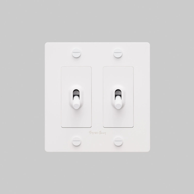 2G Toggle Switch / Logo, White