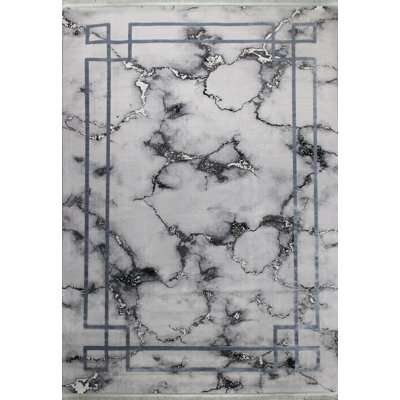 Machine Woven Grey Indoor Rug