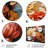 Chrysanthemums Autumn Collage II - Floral Metal Wall Decor Set