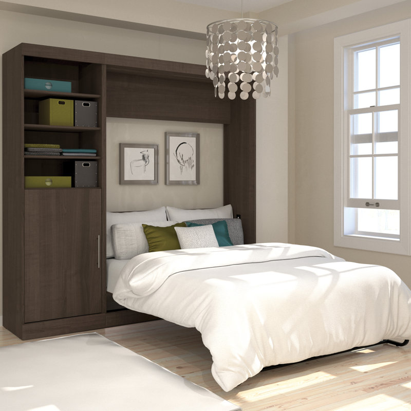 Velora Murphy Storage Bed, White, Queen