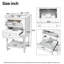 Meuble-lavabo de 20 po avec lavabo en céramique, armoire de rangement avec tablette ouverte, armoire de salle de bain rétro avec 2 tiroirs-399465285-399465286