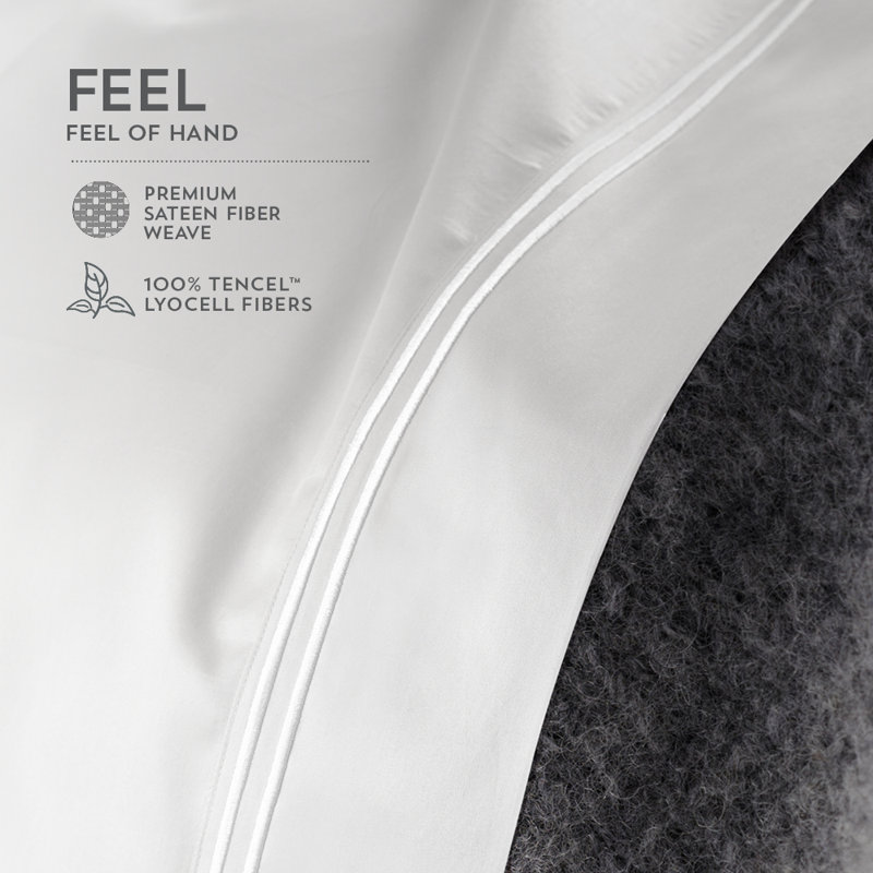 Premium Refreshing TENCEL Lyocell Sheet Set, Gray, King