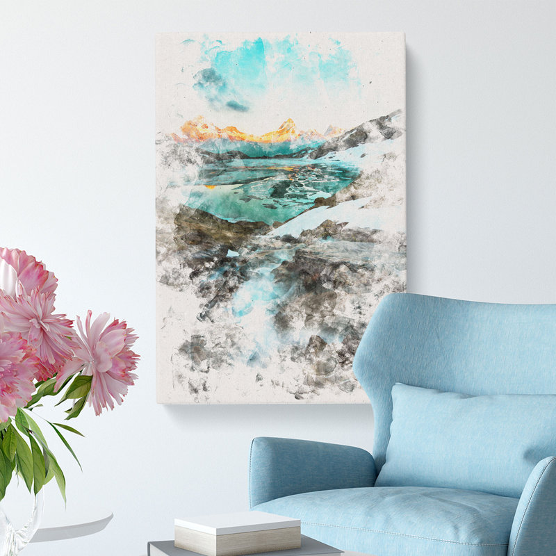 Mountain View In Switzerland - Wrapped Canvas, 50cm H x 35cm W x 3cm D