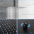 16 Inch Ceiling-Mounted Square Shower System and Handheld Showerhead Set