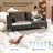  83.86"W Linen Blend Piped T-Cushions 2-Seat Loveseat Sofa-157209014