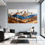 «Landscape & Nature Mountain Range Forest Reflection», ensemble de 3 impressions sur toile-904509567