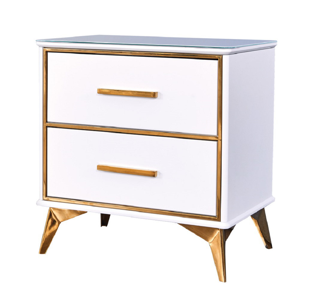 60cm W Manufactured Wood Bedside Table