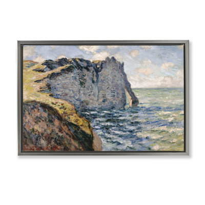 Toile flottante encadrée classique "Monet Cliff Of Aval" par one1000paintings