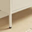 Erka Sleek Modern Metal Hallway Shoe Storage Cabinet With 3 Compartments - Bold Minimalist Style-2003993032