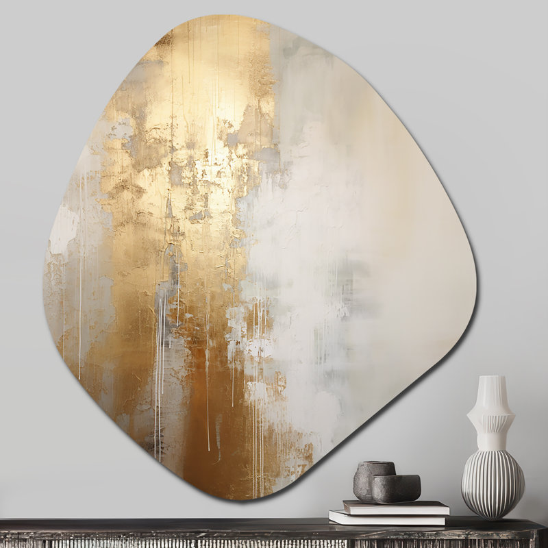 Mikado - Décoration murale irrégulière en métal forme nébuleuse des aurores boréales, H 28 po x l 25 po