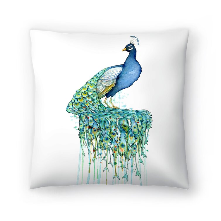 Indigo Peacock Pillow Set - Peacock Pillows 