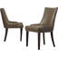Chaise rembourrée en cuire véritable Cutler