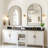 Arch Metal Accent Mirrors Modern Bathroom/Vanity Mirrors Decorative Leaning Mirrors-359288980