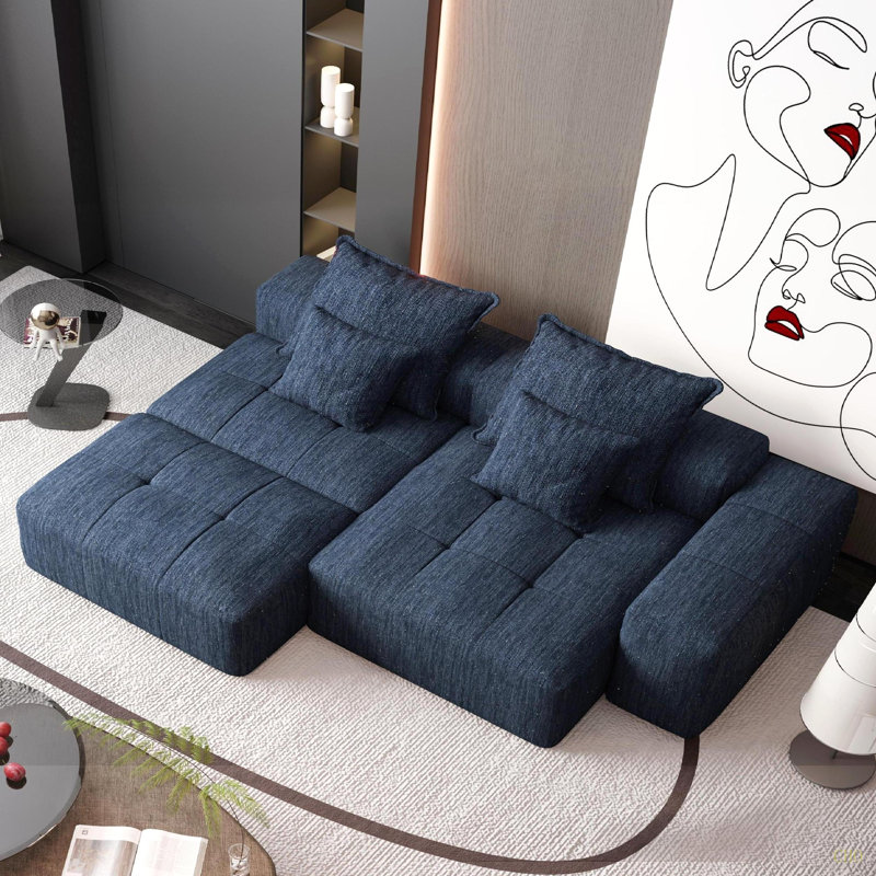 Canapé modulaire surdimensionné Modern, Bleu