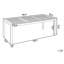 Seto Rectangular Wicker Outdoor Dining Table , 180cm cm W 90cm cm D