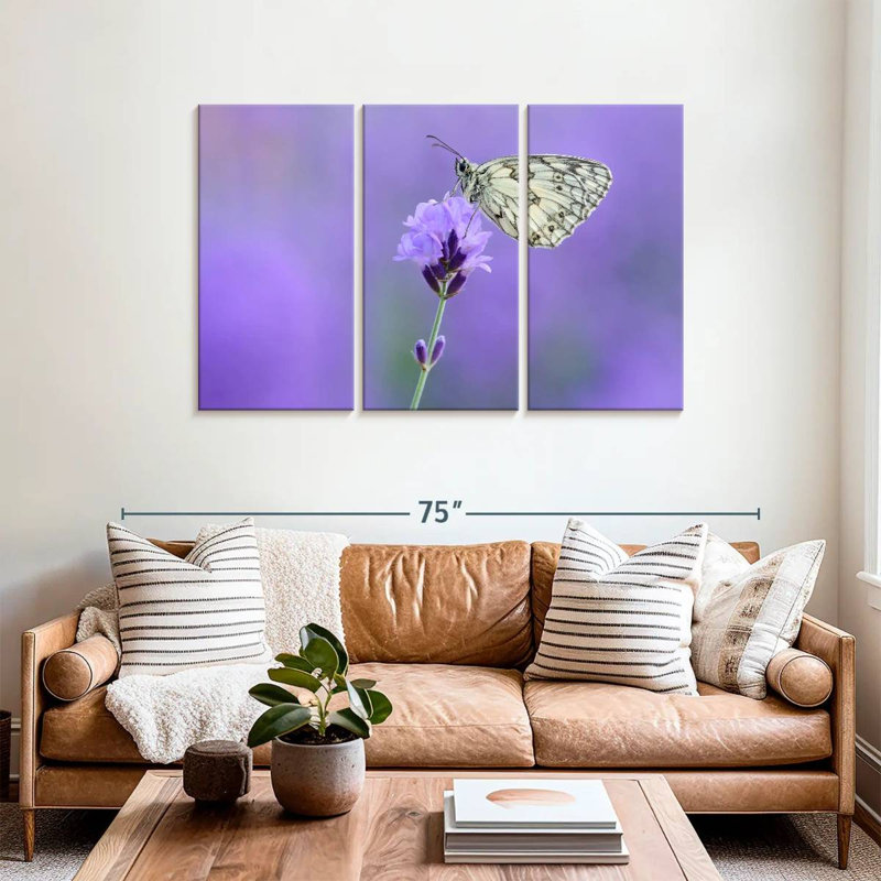 Brampt Marbled White Butterfly, 36" H x 57" W