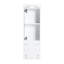 Meuble-lavabo autoportant de 48 po avec lavabo en résine, 2 rangements, 2 armoires murales, système de fermeture en douceur, contreplaqué blanc brillant pour un look d'appoint fonctionnel