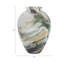 Vase en verre artisanal fait à la main, charbon tourbillon et moutarde, grand 8 po, décor décoratif élégant, collection de vases en verre-26814361