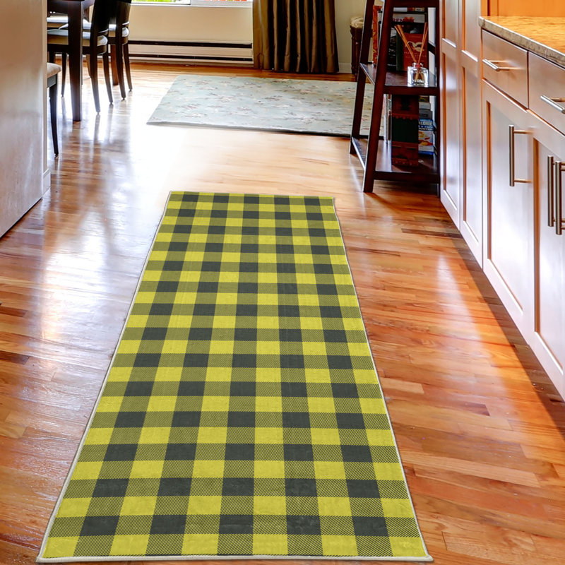 Tapis décoratif en fibres de polyester à haute densité Sarilda, Tapis de couloir 2 pi x 5 pi