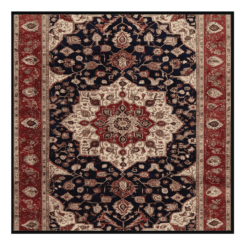 Tapis brun lavable à la machine, Carré 4 pi