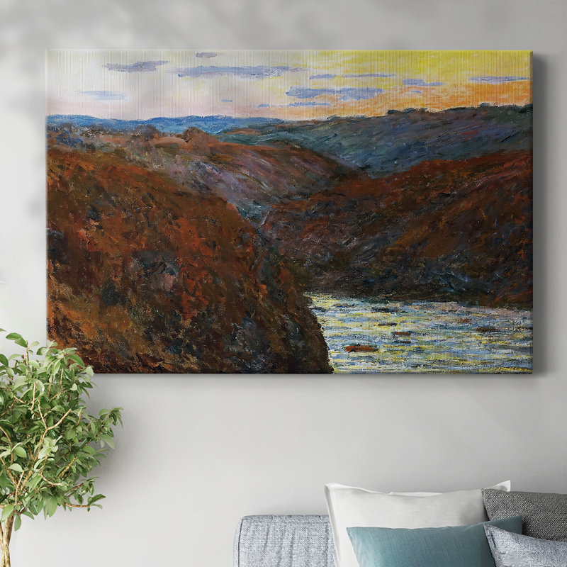 Vallée de la Creuse, coucher de soleil, 1889, toile tendue 02-Gallery, H 12 po x l 18 po