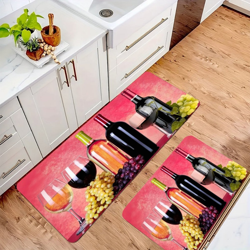 Ensemble de 2 tapis de cuisine Kitchen Wine Bar