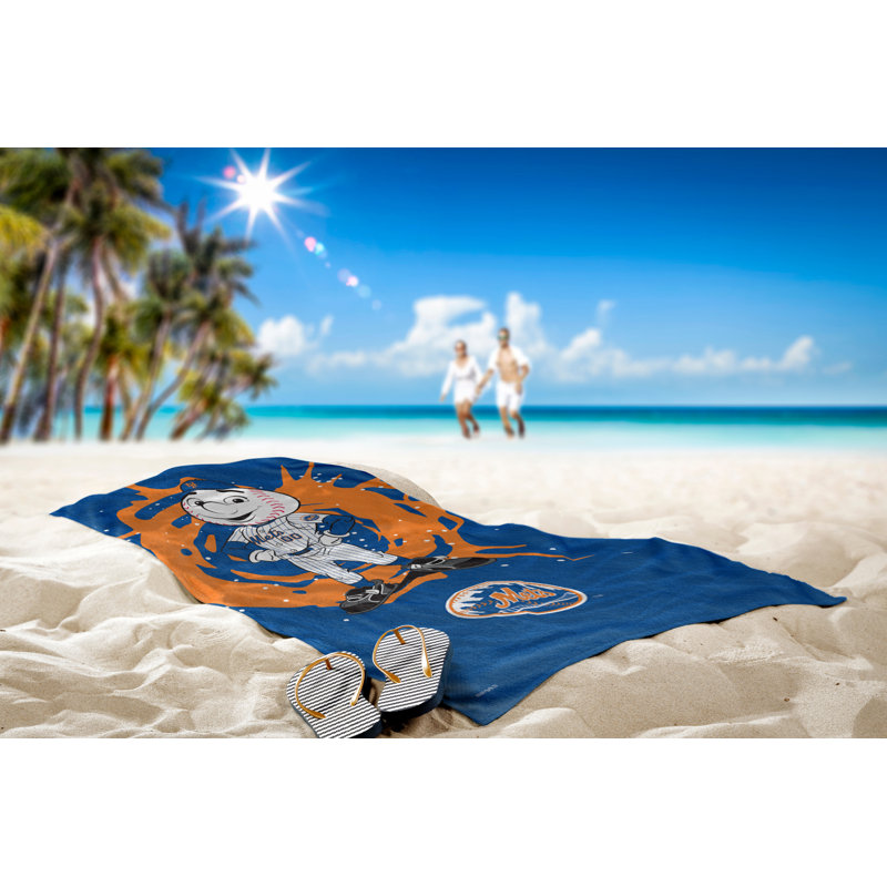Cotton Blend Beach Towel, New York Mets