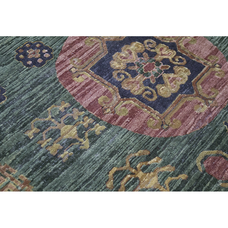Canterbury Oriental Area Rug in Green/Brown