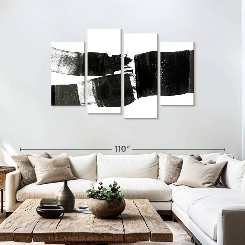 Avery Brush Stroked Abstract, 48" H x 75" W