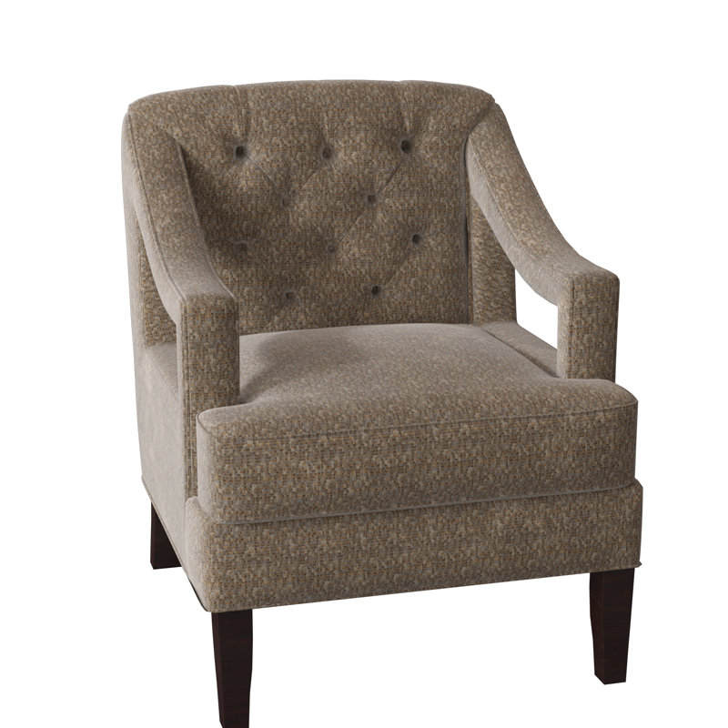 Armchair, Gray, Black Walnut