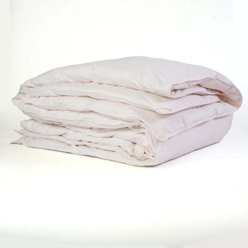 Cotton Baffle Box Stitch Comforter, Twin Extra Long Comforter, Ivory