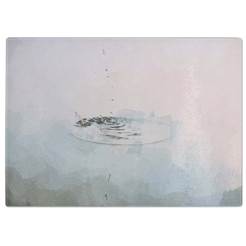 Tempered Glass Peace and Serenity Chopping Board, 39 cm W x 28.5 cm L
