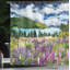 Rideau de douche décoration et crochets de douche florale lake Bleeker-22026246
