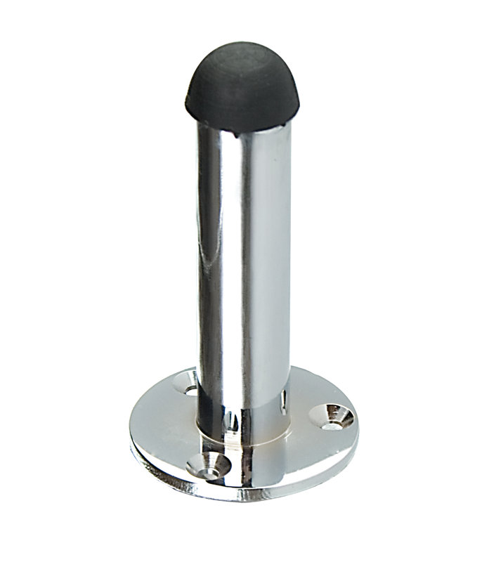 Kennedale Brass Skirting Fixed Door Stop, Polished Chrome