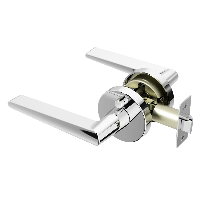 Poignée de porte Halo Design moderne dissimulé pour (lit et salle de bain) - Style minimaliste élégant en chrome