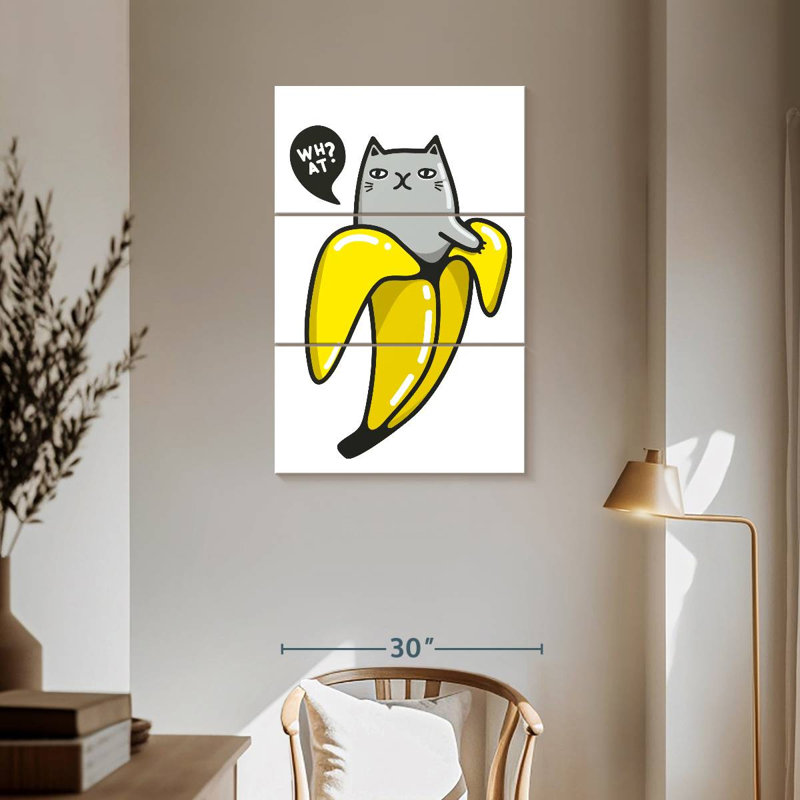 Brampt Banana Cat, 57" H x 36" W