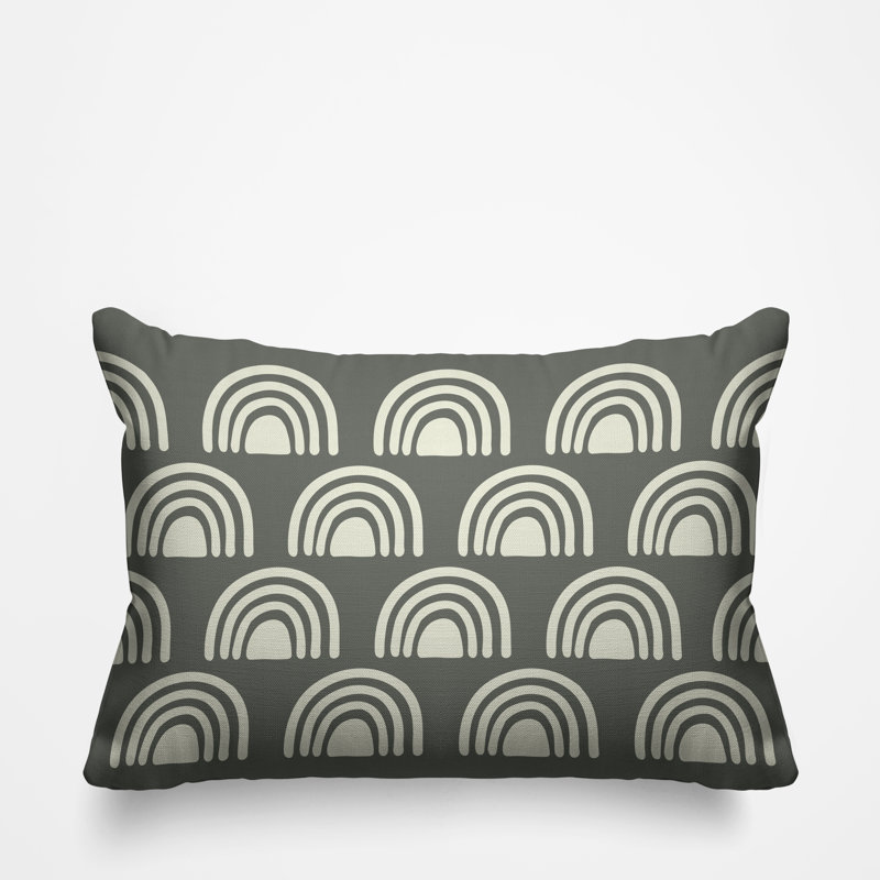 Coussin décoratif intérieur / extérieur Boho, Gris