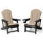 Ensemble de chaises d'extérieur Hdpe Adirondack avec coussins amovibles et porte-gobelet-169865190