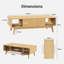 Modern Rectangular 100cm Four Leg Coffee Table with Storage-199997414