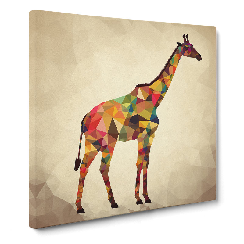 Giraffe Constructivism No.2 - Wrapped Canvas, 35cm H x 35cm W x 3cm D