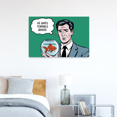 Art rétro, poisson rouge, poisson rouge