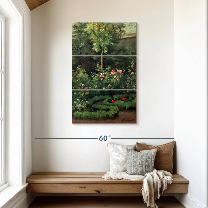 Senne A Rose Garden 1862, H 45 po x l 28 po