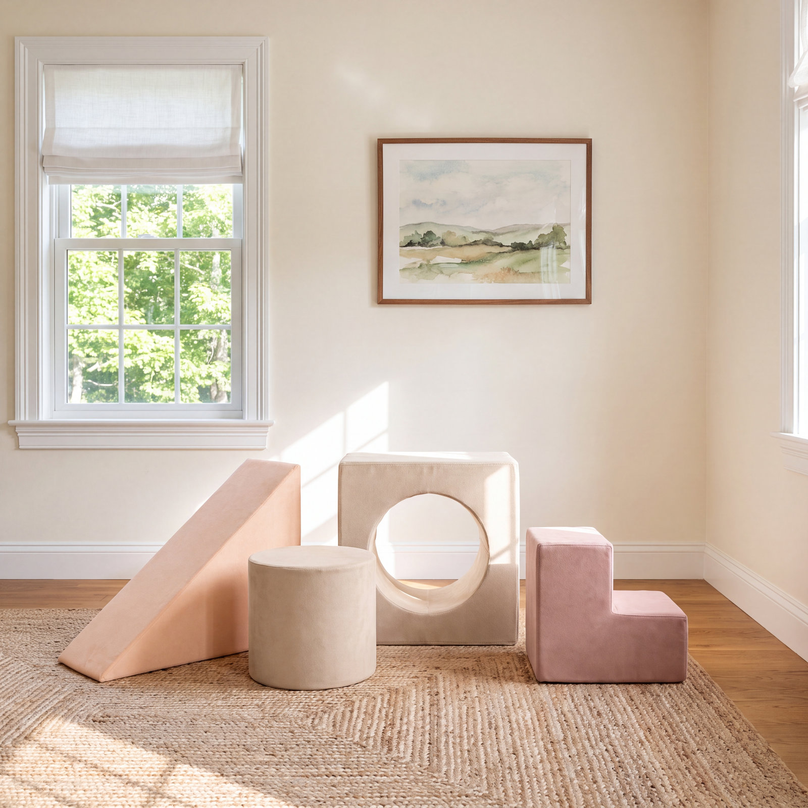 Block Playset, Ivory/Untanned/Millet/Tulle